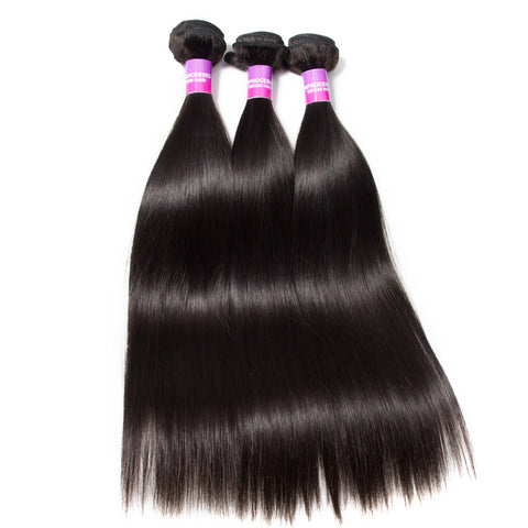 Brazilian Virgin Remy Human Hair Straight Weave Extensions