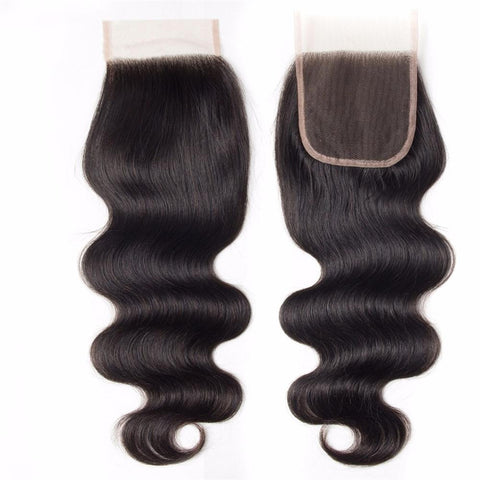 Qp brazilian Straight Closure 4*4 Straight Lace Closure 8A Malaysian Virgin Straight Human Hair Closure Free Shipping