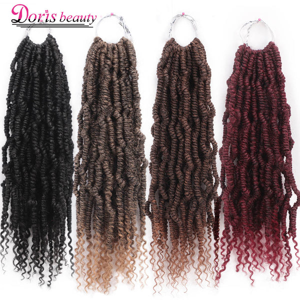 14 18 inch  Spring Twists Synthetic Crochet Hair Extensions Ombre Crochet Braids Pre Looped Bomb Twist Tresse Braiding