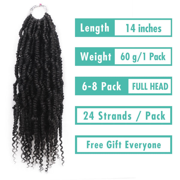14 18 inch  Spring Twists Synthetic Crochet Hair Extensions Ombre Crochet Braids Pre Looped Bomb Twist Tresse Braiding