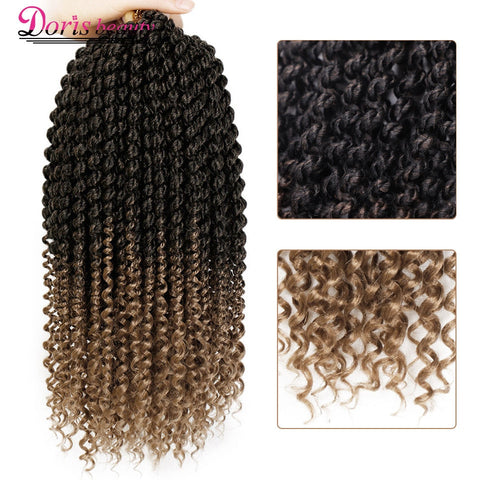 14 inch Marley Braids Ombre Hair Crochet Braid Synthetic Braiding Hair Extensions Braids Curly Crochet Hair Women Locs Twist