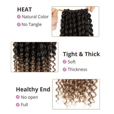 14 inch Marley Braids Ombre Hair Crochet Braid Synthetic Braiding Hair Extensions Braids Curly Crochet Hair Women Locs Twist