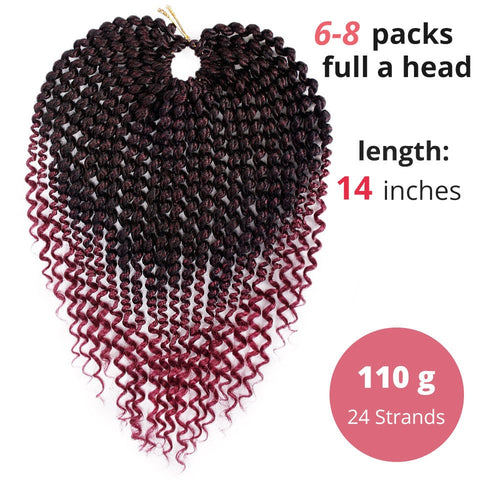 14 inch Marley Braids Ombre Hair Crochet Braid Synthetic Braiding Hair Extensions Braids Curly Crochet Hair Women Locs Twist