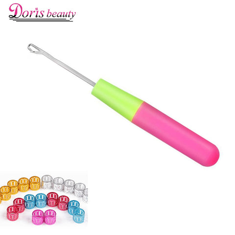 1Piece 15Cm Pink&Lemon Color Plastic Knitting Crochet Hook Needles Jumbo Braiding Hair Crochet Braids Hair Extensions Handle Wig