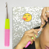 1Piece 15Cm Pink&Lemon Color Plastic Knitting Crochet Hook Needles Jumbo Braiding Hair Crochet Braids Hair Extensions Handle Wig