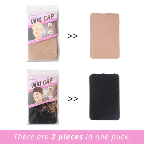2 Pieces/Pack Clearance Quality Deluxe Wig Cap Hair Net For Weave Hair Wig Nets Stretch Mesh Wig Cap For Making Wigs Free Size