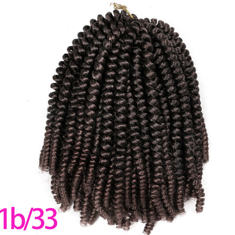 Qp hair3 pcs Synthetic Spring Twist Crochet Braid Hair Extension 8 inch,30 strands/pack ombre braiding hair colorful braids extensions