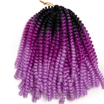 Qp hair3 pcs Synthetic Spring Twist Crochet Braid Hair Extension 8 inch,30 strands/pack ombre braiding hair colorful braids extensions