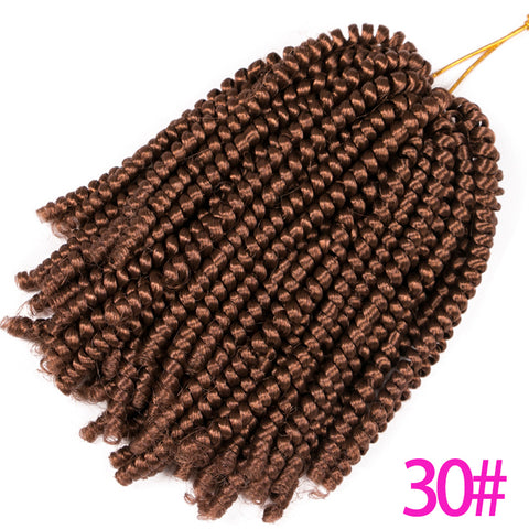 Qp hair3 pcs Synthetic Spring Twist Crochet Braid Hair Extension 8 inch,30 strands/pack ombre braiding hair colorful braids extensions