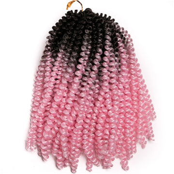 Qp hair3 pcs Synthetic Spring Twist Crochet Braid Hair Extension 8 inch,30 strands/pack ombre braiding hair colorful braids extensions