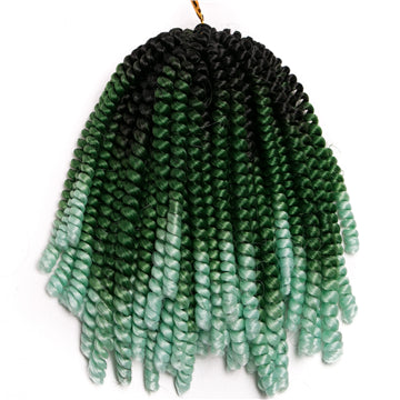 Qp hair3 pcs Synthetic Spring Twist Crochet Braid Hair Extension 8 inch,30 strands/pack ombre braiding hair colorful braids extensions