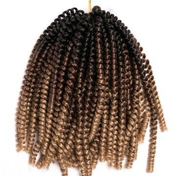 Qp hair3 pcs Synthetic Spring Twist Crochet Braid Hair Extension 8 inch,30 strands/pack ombre braiding hair colorful braids extensions
