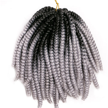 Qp hair3 pcs Synthetic Spring Twist Crochet Braid Hair Extension 8 inch,30 strands/pack ombre braiding hair colorful braids extensions