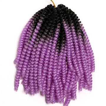 Qp hair3 pcs Synthetic Spring Twist Crochet Braid Hair Extension 8 inch,30 strands/pack ombre braiding hair colorful braids extensions