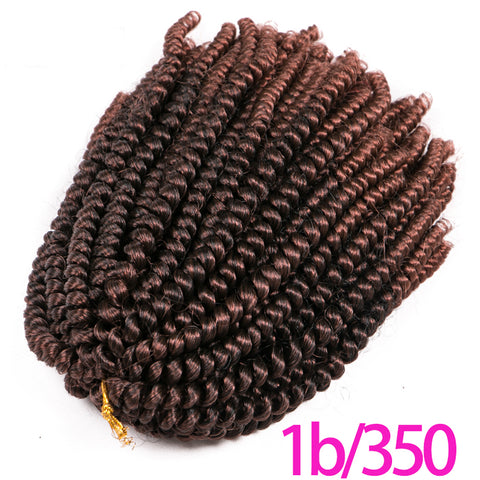 Qp hair3 pcs Synthetic Spring Twist Crochet Braid Hair Extension 8 inch,30 strands/pack ombre braiding hair colorful braids extensions