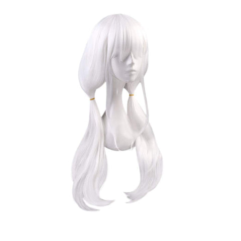 Qp hairC-ZOFEK Angie Yonaga Cosplay Wig White Long Tails (White)