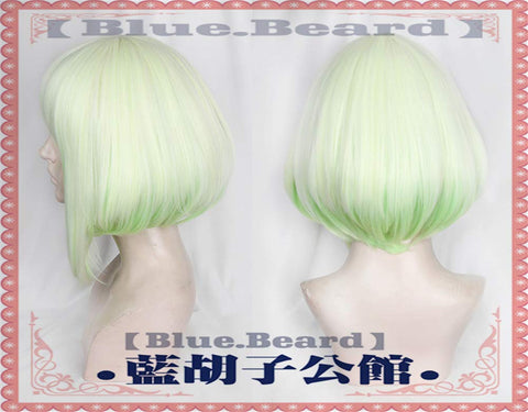 Qp hairXingwang Queen Anime Cosplay Wig Short Gradient Green Bob Wig Women Girls' Party Wigs