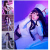 Qp hairCfalaicos Dark Purple Cosplay Wig Costume Wigs with Bangs + Free Wig Cap