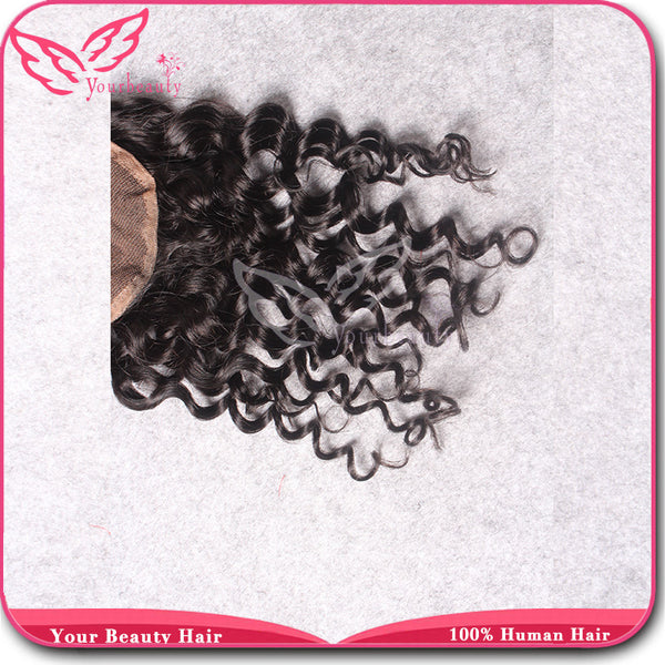 7A 3.5*4 Brazilian Deep Curly Closure Unprocessed Virgin Human Hair Top Lace Closure Bleached Knots Free Middle 3 Part Closure