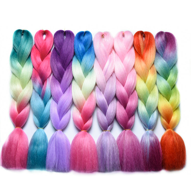 Three Color Pattern Braid 3 color pre braiding hair Jumbo Braids– QPhair