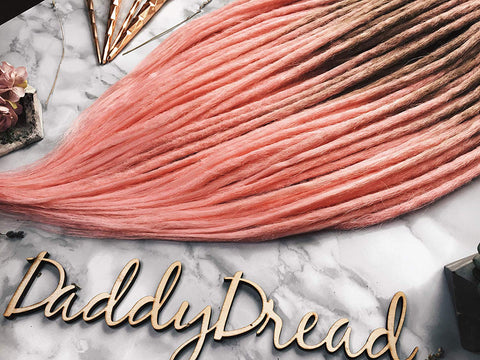 Synthetic Crochet Dreads — Ombre Set — Pink wine, Ombre Set, Ombre Dreads, Synthetic dreads, de dreads, se dreads, Black, Custom Dreadlocks Extensions