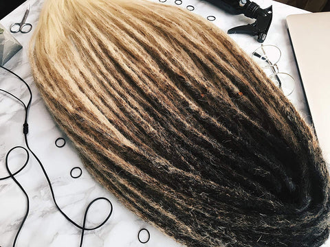 Synthetic Crochet Dreads, Ombre Set, Ombre Dreads, Synthetic dreads, de dreads, se dreads, Black, Custom Dreadlocks Extensions