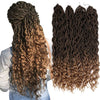 Bohemian Faux Locs Crochet Hair Extensions Curly Crochet Braiding Hair Goddess Synthetic Hair Ombre Doris beauty