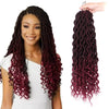 Bohemian Faux Locs Crochet Hair Extensions Curly Crochet Braiding Hair Goddess Synthetic Hair Ombre Doris beauty