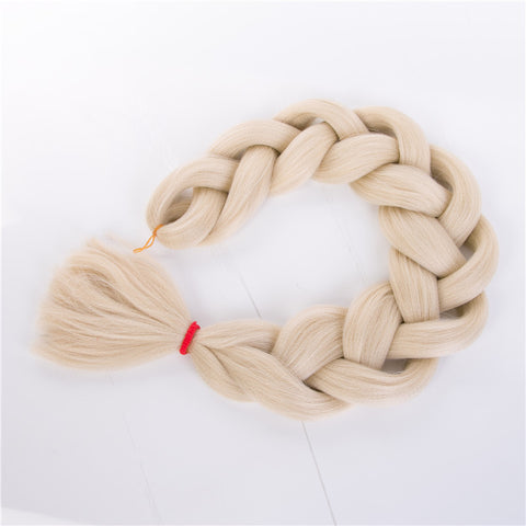 Qp hairBraiding Hair 1 Piece Long Synthetic Low Temperature Fiber Braid Pure Color Jumbo Braid Hair Extensions Pink Brown
