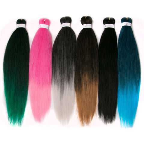 Qp hairBraiding Hair Synthetic 26 inch Jumbo Braids 100g/piece Ombre Heat Resistant Fiber Hair Extensions Braids Pink,Brown