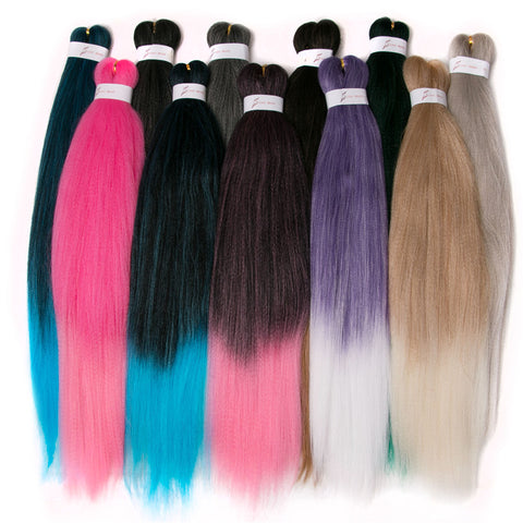 Qp hairBraiding Hair Synthetic 26 inch Jumbo Braids 100g/piece Ombre Heat Resistant Fiber Hair Extensions Braids Pink,Brown