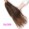 Qp hairBraiding hair 18 inch Synthetic Box Crochet Hair Extensions,22 strands/piece Ombre Braids Brown Black Blonde