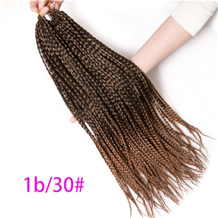 Qp hairBraiding hair 18 inch Synthetic Box Crochet Hair Extensions,22 strands/piece Ombre Braids Brown Black Blonde
