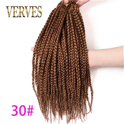 Qp hairBraiding hair 18 inch Synthetic Box Crochet Hair Extensions,22 strands/piece Ombre Braids Brown Black Blonde
