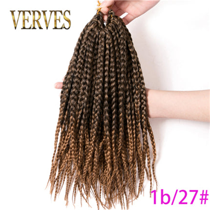 Qp hairBraiding hair 18 inch Synthetic Box Crochet Hair Extensions,22 strands/piece Ombre Braids Brown Black Blonde