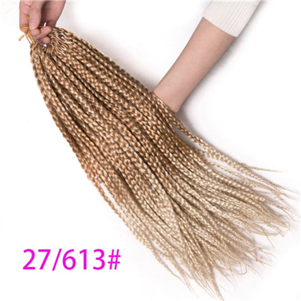 Qp hairBraiding hair 18 inch Synthetic Box Crochet Hair Extensions,22 strands/piece Ombre Braids Brown Black Blonde