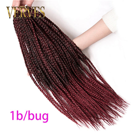 Qp hairBraiding hair 18 inch Synthetic Box Crochet Hair Extensions,22 strands/piece Ombre Braids Brown Black Blonde