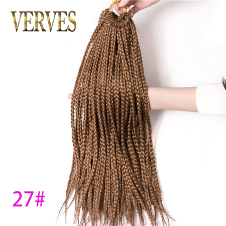 Qp hairBraiding hair 18 inch Synthetic Box Crochet Hair Extensions,22 strands/piece Ombre Braids Brown Black Blonde
