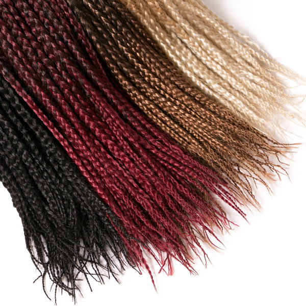 Qp hairBraiding hair 18 inch Synthetic Box Crochet Hair Extensions,22 strands/piece Ombre Braids Brown Black Blonde