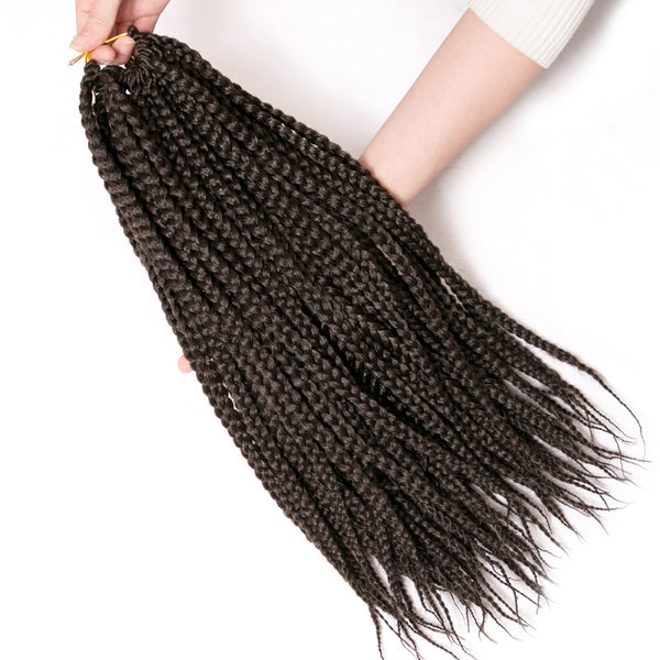 Qp hairBraiding hair 18 inch Synthetic Box Crochet Hair Extensions,22 strands/piece Ombre Braids Brown Black Blonde