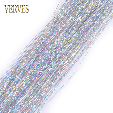 Qp hairClip-In One Piece Synthetic Hair Extension Sparkle Shiny Fake Hair Women Hippie for Braiding Headdress Tinsel Rainbow Dazzles