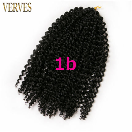 Qp hairCrochet Braid Hair 60g/pack Synthetic Curly Braid 12 inch Ombre Braiding Hair Extentions Marley Afro Natural Black