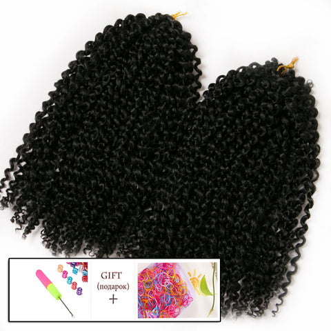 Qp hairCrochet Braid Hair 60g/pack Synthetic Curly Braid 12 inch Ombre Braiding Hair Extentions burgundy,blonde,black