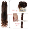 Crochet Braid Hair Curly Crochet Hair Goddess Faux Locs 16 Inch Synthetic Hair Extensions Ombre Braiding Hair Soft Natural