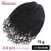 Crochet Braid Hair Curly Crochet Hair Goddess Faux Locs 16 Inch Synthetic Hair Extensions Ombre Braiding Hair Soft Natural