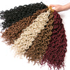 Qp hairCrochet Braid hair Synthetic Faux Locs Curly Hair 16 inch 75g/pcs,24 Strands/Piece Braiding Hair Extensions Black Blonde