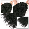 Qp hairCrochet Braid hair Synthetic Faux Locs Curly Hair 16 inch 75g/pcs,24 Strands/Piece Braiding Hair Extensions Black Blonde