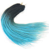 Qp hairCrochet Braids Box Braid Synthetic 24 Inch 6 Pcs/lot 22 Roots/pcs Ombre Braiding Hair Extension Heat Fiber Bulk braid Blue Grey