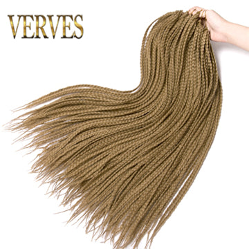 Qp hairCrochet Braids Synthetic 24 inch Box Braid 7 Pcs/lot 22 Roots/pcs Ombre Braiding Hair Extension Heat Fiber Bulk Braid Pink Blue