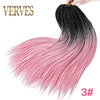 Qp hairCrochet Braids Synthetic 24 inch Box Braid 7 Pcs/lot 22 Roots/pcs Ombre Braiding Hair Extension Heat Fiber Bulk Braid Pink Blue